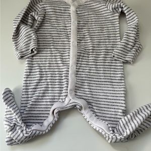 Striped Black and White Kids One Piece 100% cotton.